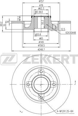 Zekkert BS-5989 - Тормозной диск autospares.lv