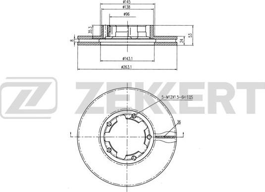 Zekkert BS-5983 - Тормозной диск autospares.lv