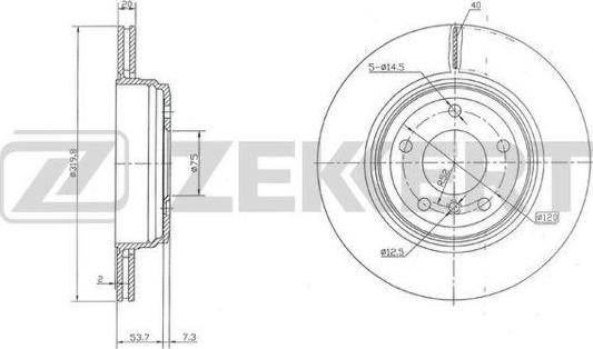 Zekkert BS-5935 - Тормозной диск autospares.lv