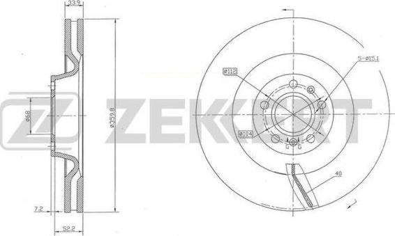 Zekkert BS-5936 - Тормозной диск autospares.lv