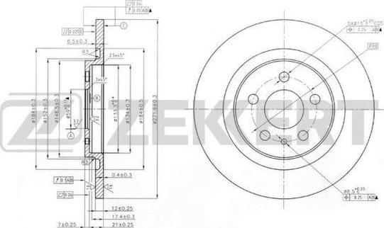 Zekkert BS-5938 - Тормозной диск autospares.lv