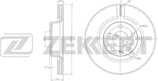 Zekkert BS-5921 - Тормозной диск autospares.lv