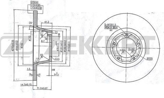 Zekkert BS-5979 - Тормозной диск autospares.lv