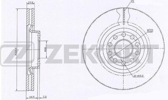 Zekkert BS-5976 - Тормозной диск autospares.lv