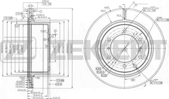 Zekkert BS-5499 - Тормозной диск autospares.lv