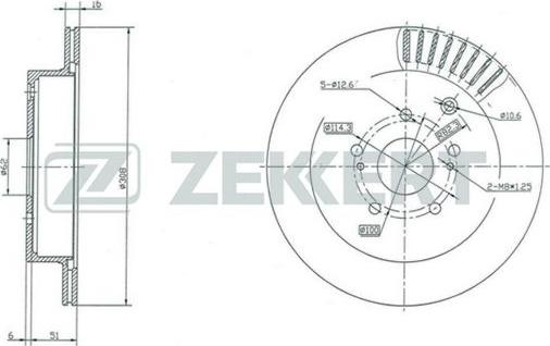 Zekkert BS-5441 - Тормозной диск autospares.lv