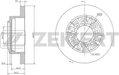 Zekkert BS-5443 - Тормозной диск autospares.lv