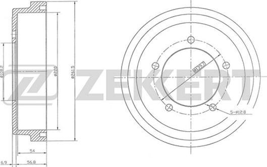 Zekkert BS-5453 - Тормозной барабан autospares.lv