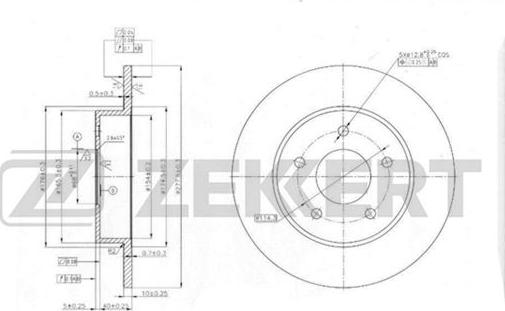 Zekkert BS-5465 - Тормозной диск autospares.lv