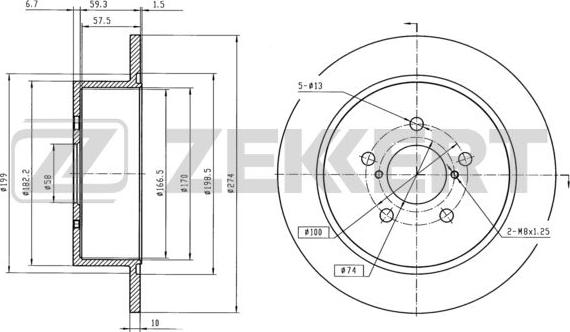 CAR 204416 - Тормозной диск autospares.lv