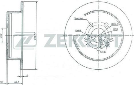 Zekkert BS-5403 - Тормозной диск autospares.lv