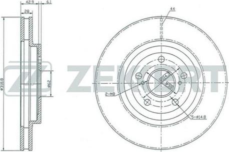 Zekkert BS-5402 - Тормозной диск autospares.lv