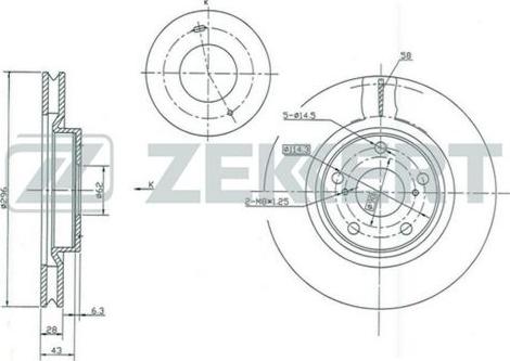 Zekkert BS-5430 - Тормозной диск autospares.lv