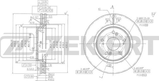 Zekkert BS-5432 - Тормозной диск autospares.lv