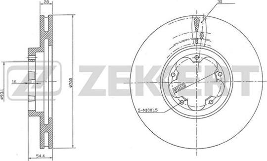 Zekkert BS-5424 - Тормозной диск autospares.lv