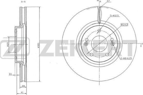 Zekkert BS-5426 - Тормозной диск autospares.lv