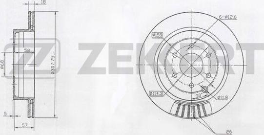 Zekkert BS-5470 - Тормозной диск autospares.lv