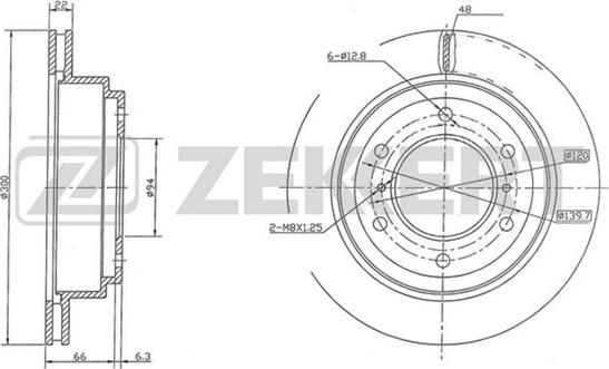 Zekkert BS-5471 - Тормозной диск autospares.lv