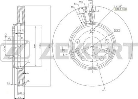 Zekkert BS-5590 - Тормозной диск autospares.lv