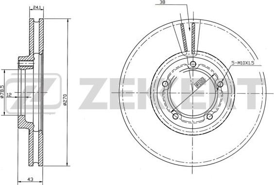 Zekkert BS-5597 - Тормозной диск autospares.lv