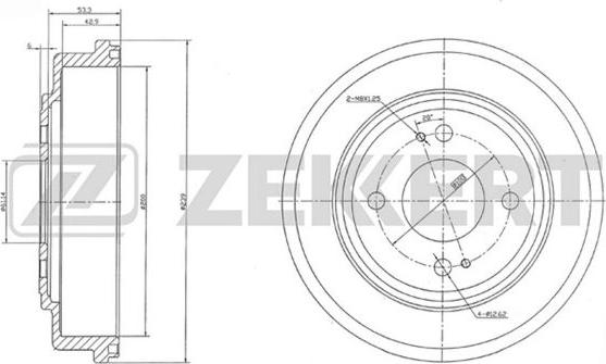 Zekkert BS-5540 - Тормозной барабан autospares.lv