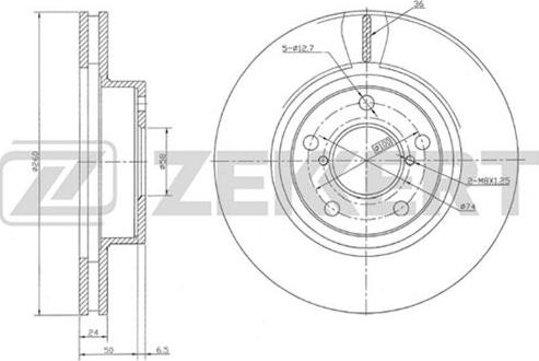 Zekkert BS-5504 - Тормозной диск autospares.lv