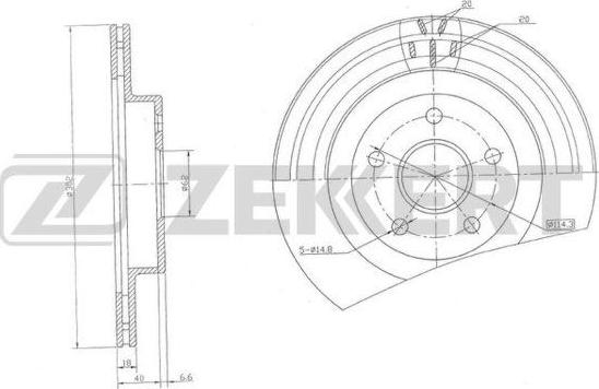 Zekkert BS-5508 - Тормозной диск autospares.lv