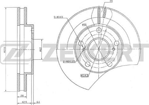 Zekkert BS-5512 - Тормозной диск autospares.lv