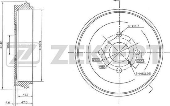 Zekkert BS-5582 - Тормозной барабан autospares.lv