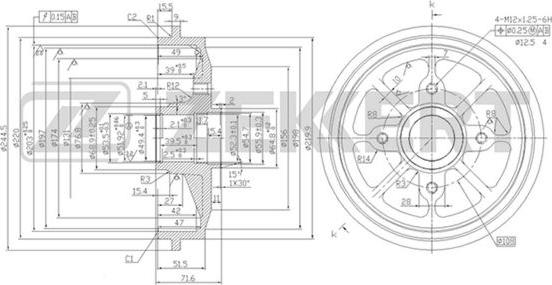 Zekkert BS-5528 - Тормозной барабан autospares.lv