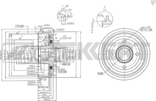 Zekkert BS-5571 - Тормозной барабан autospares.lv