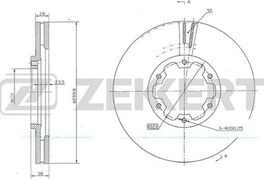 Zekkert BS-5696 - Тормозной диск autospares.lv