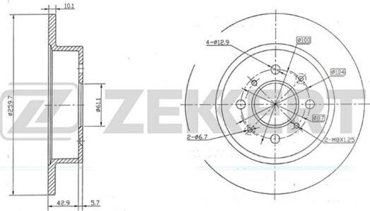 Zekkert BS-5690 - Тормозной диск autospares.lv