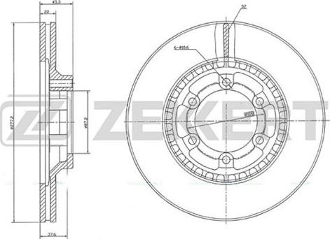 Zekkert BS-5693 - Тормозной диск autospares.lv