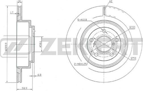 Zekkert BS-5697 - Тормозной диск autospares.lv