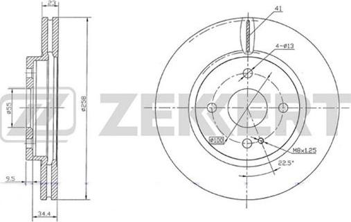 Zekkert BS-5656 - Тормозной диск autospares.lv