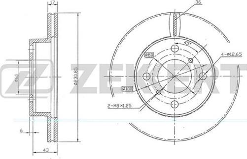 Zekkert BS-5660 - Тормозной диск autospares.lv