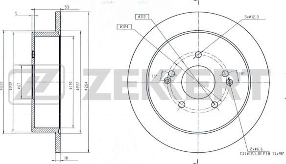 Zekkert BS-5668 - Тормозной диск autospares.lv