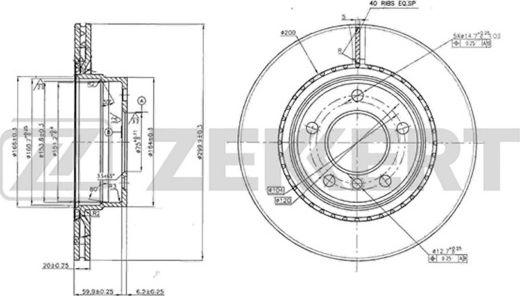 Zekkert BS-5609 - Тормозной диск autospares.lv