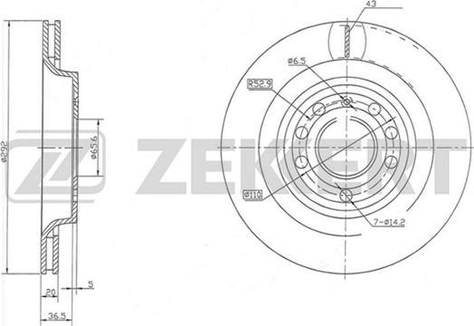 Zekkert BS-5604 - Тормозной диск autospares.lv