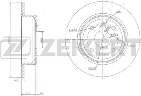 Zekkert BS-5684 - Тормозной диск autospares.lv