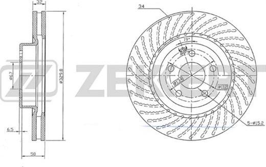 Zekkert BS-5635 - Тормозной диск autospares.lv