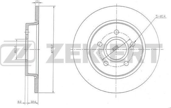 Zekkert BS-5630 - Тормозной диск autospares.lv