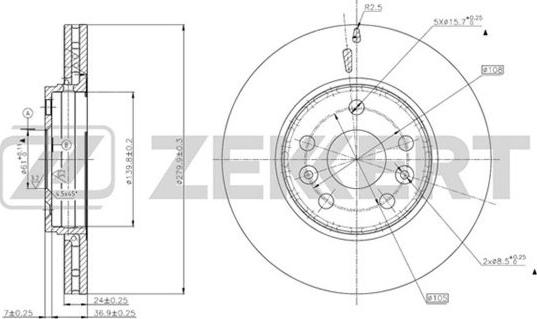 Zekkert BS-5631 - Тормозной диск autospares.lv