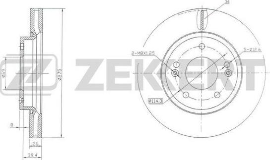 Zekkert BS-5637 - Тормозной диск autospares.lv