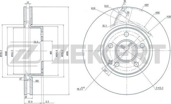 Zekkert BS-5625 - Тормозной диск autospares.lv