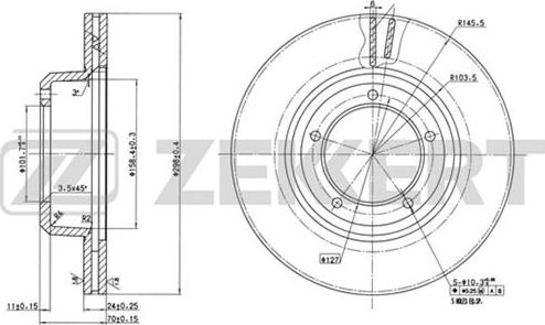 Zekkert BS-5626 - Тормозной диск autospares.lv