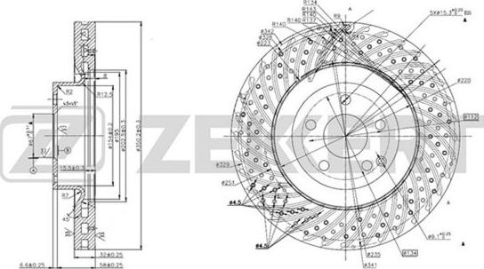 Zekkert BS-5620 - Тормозной диск autospares.lv