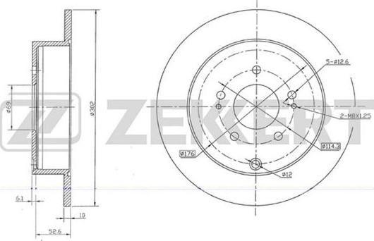 Zekkert BS-5679 - Тормозной диск autospares.lv