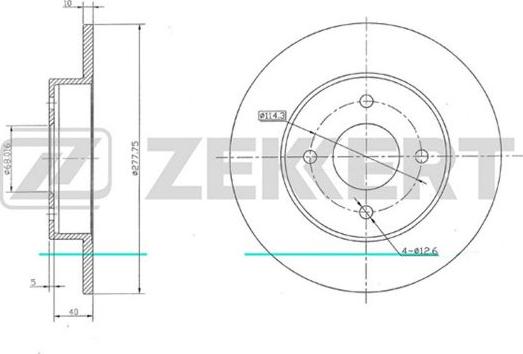 Zekkert BS-5675 - Тормозной диск autospares.lv